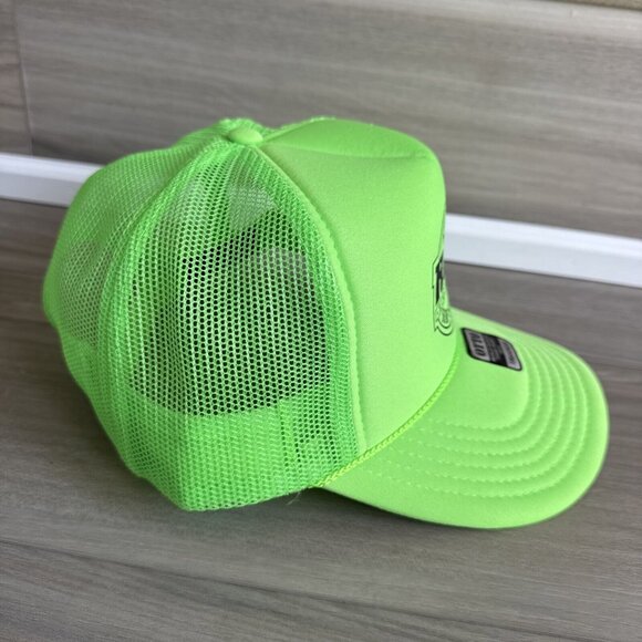 Reef Surf Sandals Otto Snapback Trucker Hat Cap Adjustable Foam Front Neon Green - Picture 3 of 9